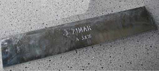 Picture of A-1-1/2X12 Zimar Bolt On Undrilled Plate Zinc Anode